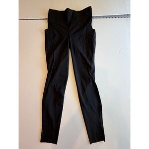 Lululemon Black High Rise Running Leggings LW5FLOS Size 8